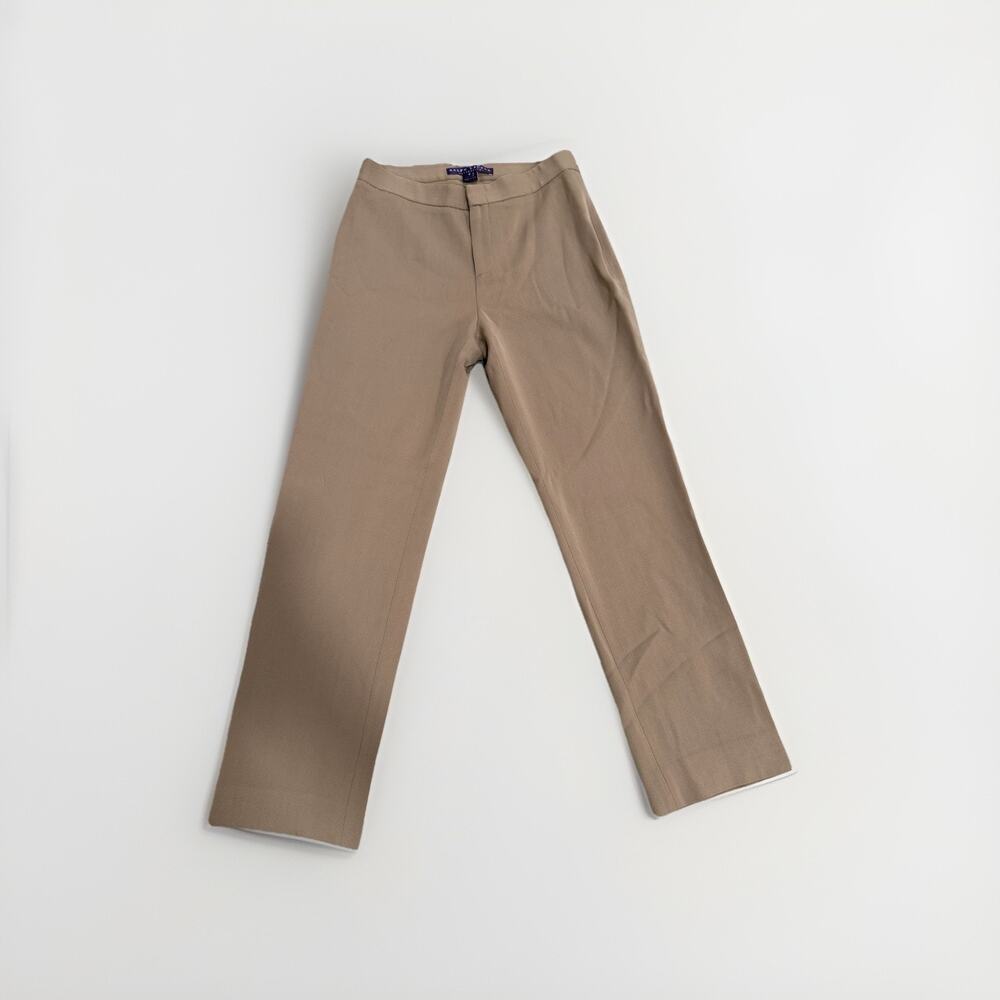 Ralph Lauren Collection Women’s 6 Tan Wool Blend Dress Pants USA Straight Leg